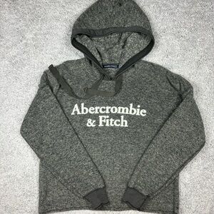 Abercrombie and Fitch Hoodie Womens Small Sweatshirt Oversized Cropped Fleece